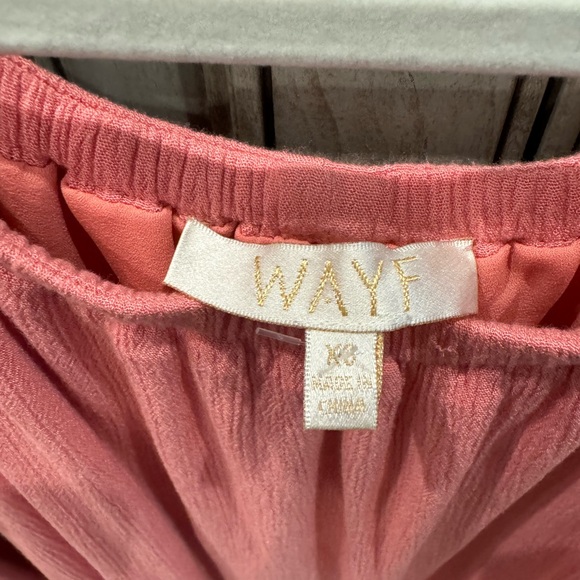 WAYF - Nordstrom Brayden Off The Shoulder Peach/Pink Shift Dress XS - Picture 2 of 2